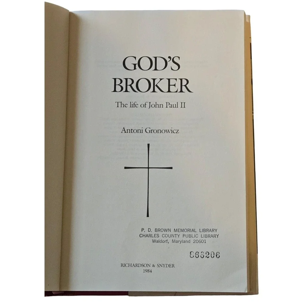 God's Broker Pope John‎ Paul II Biography HC 1984 Gronowicz